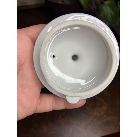 KASHIMA Christmas Holly Porcelain Tea / Coffee Pot with Lid 6” tall - Picture 3 of 8